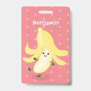 Crachá Cartoon de banana kawaii