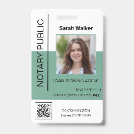 Crachá Casa de trabalho do cartório de foto de ID Público