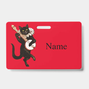 Crachá Cat tocando Banjo Thunder_Cove