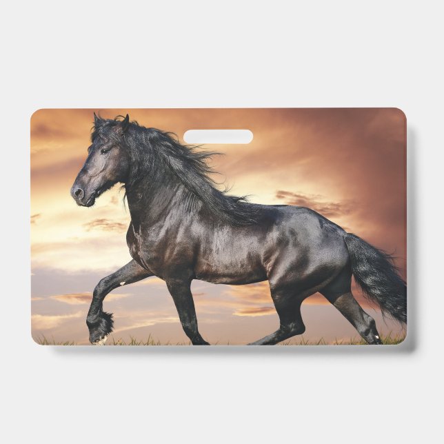 Crachá Cavalo Preto Lindo (Frente)