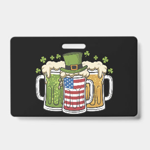 Crachá Cerveja Irlandesa Irlanda EUA Bandeira Americana D