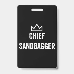 Crachá Chefe Sandbagger Golf Meme Bjj Chess Sandbag