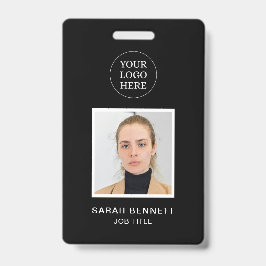 Crachá Chic Cartão de Identificação Profissional Preto 
