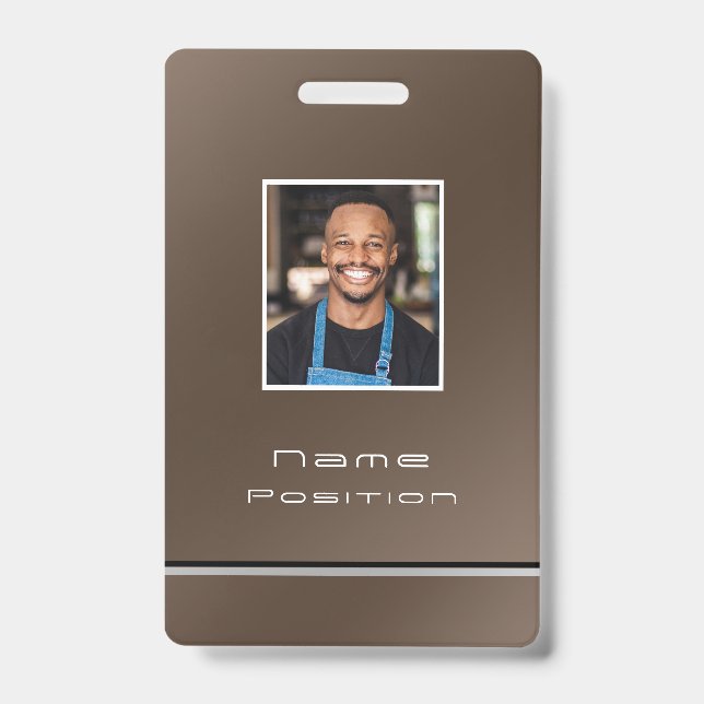 Crachá Chic Modern Business Brown (Front)