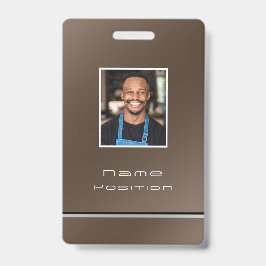 Crachá Chic Modern Business Brown