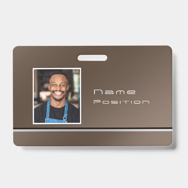 Crachá Chic Modern Business Brown (Front)