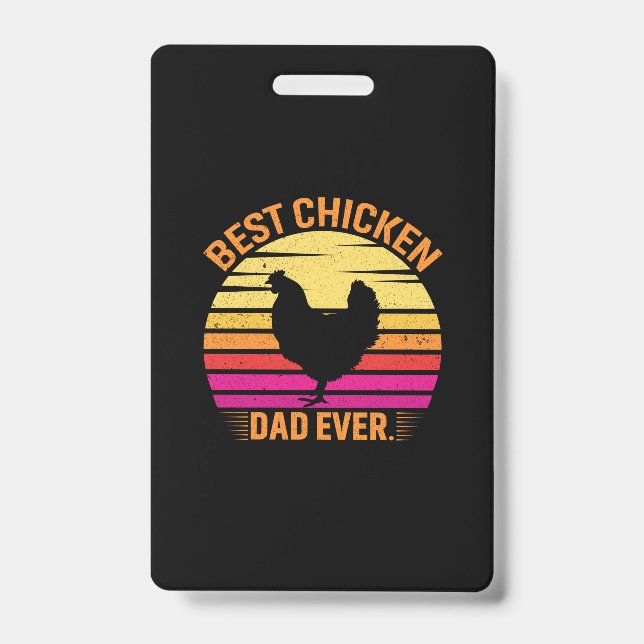 Crachá Chicken Lover | Best Chicken Dad Ever (Frente)