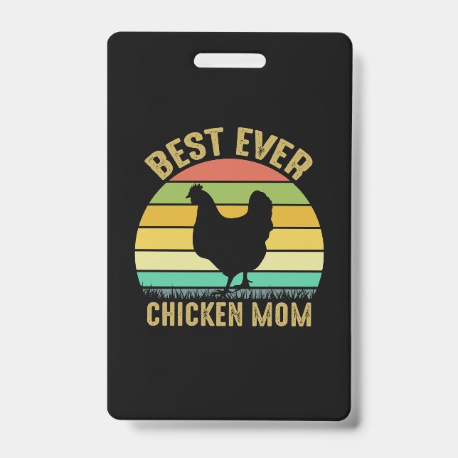 Crachá Chicken Lover | Best Ever Chicken Mom (Frente)