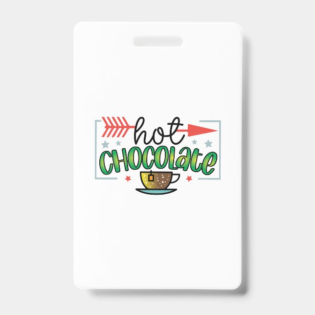 Crachá Chocolate Quente Arte de Café (Frente)