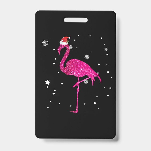 Crachá Christmas Flamingo Essential (Frente)