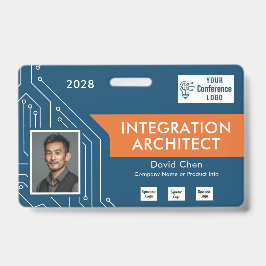 Crachá Circuit Technology Architect Vendor Photo ID Badge