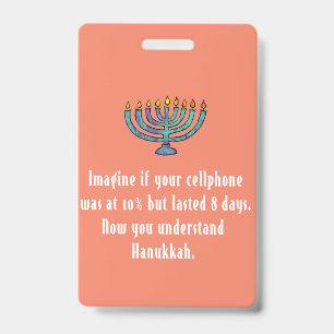 Crachá Citação engraçada e sarcástica de Hanukkah Chanuka