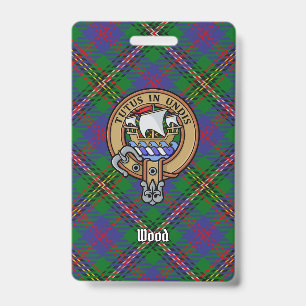 Crachá Clã Wood Crest sobre Tartan