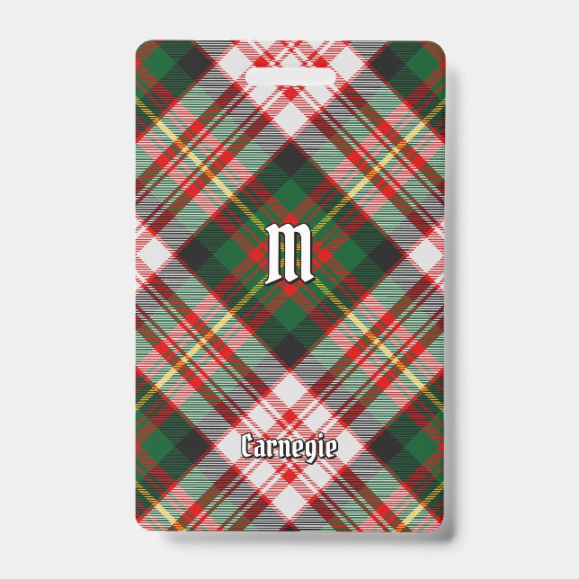 Crachá Clan Carnegie Dress Tartan (Frente)