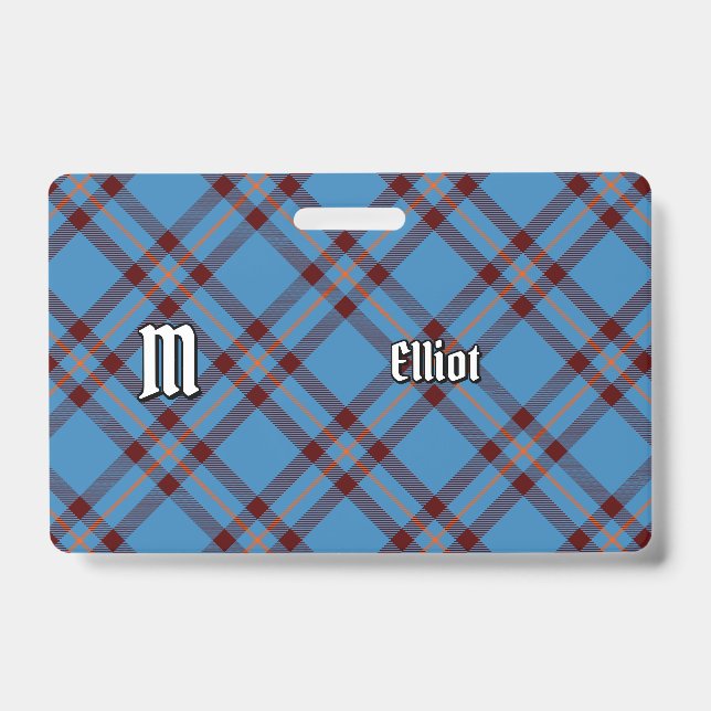 Crachá Clan Elliot Antigo Tartan (Frente)