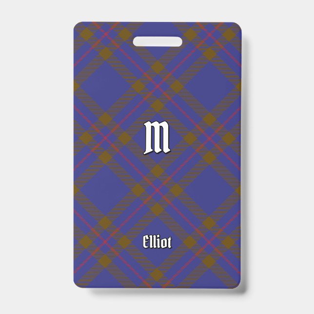 Crachá Clan Elliot Modern Tartan (Frente)
