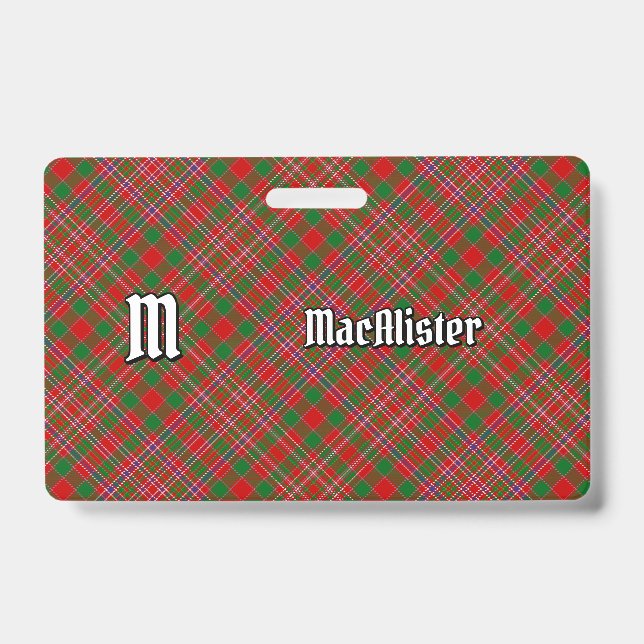 Crachá Clan MacAlister Tartan (Frente)