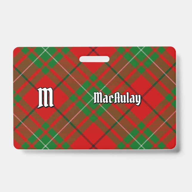 Crachá Clan MacAulay Tartan (Frente)