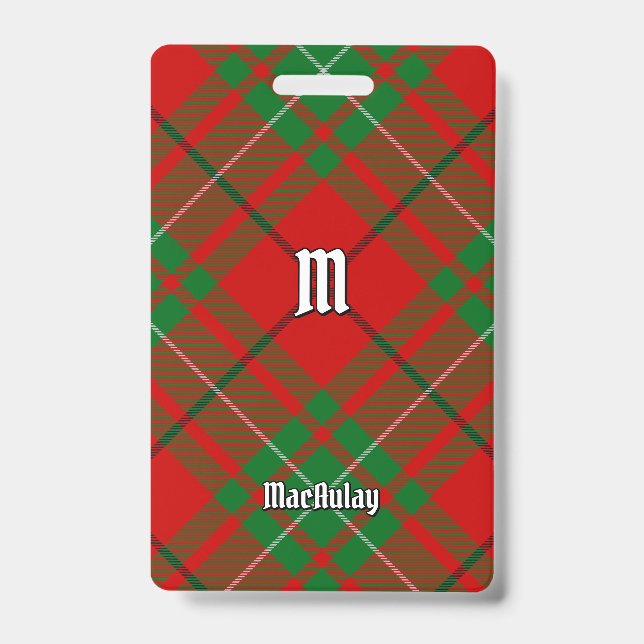 Crachá Clan MacAulay Tartan (Frente)