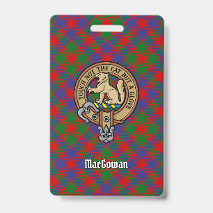 Crachá Clan MacGowan Crest sobre Tartan
