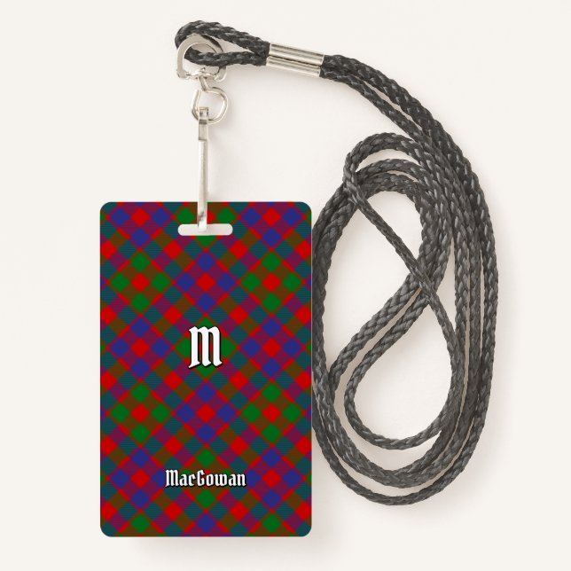 Crachá Clan MacGowan Tartan (Frente com cordão)