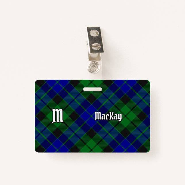 Crachá Clan MacKay Tartan (Frente com Clipe)