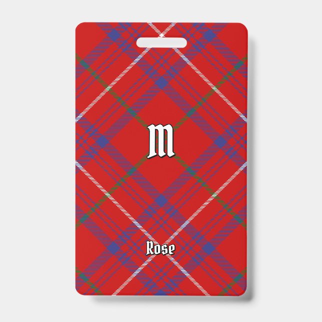 Crachá Clan Rosa Tartan (Frente)