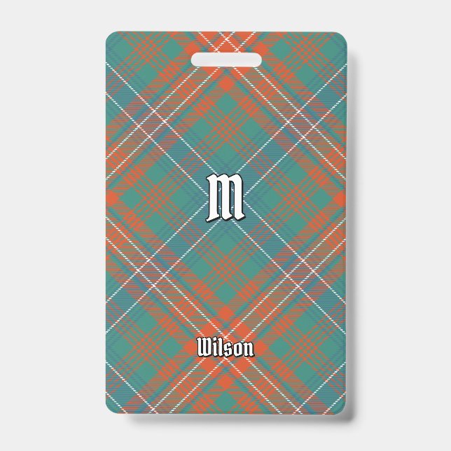 Crachá Clan Wilson Antigo Tartan (Frente)