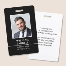 Classic Professional ID Black White Security
