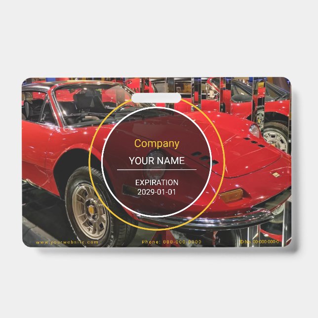 Crachá Clássico de Carro Esportivo (Frente)