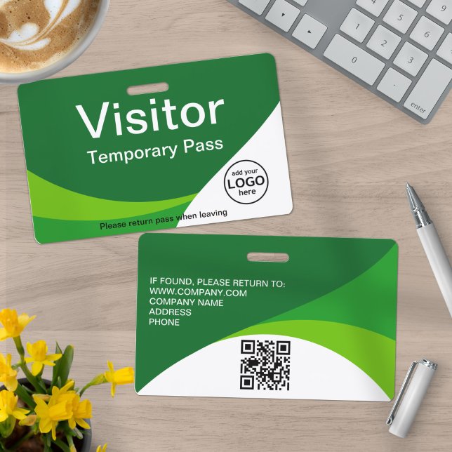 Crachá Cliente de Visitante Corporativo Passou o Código Q (Criador carregado)