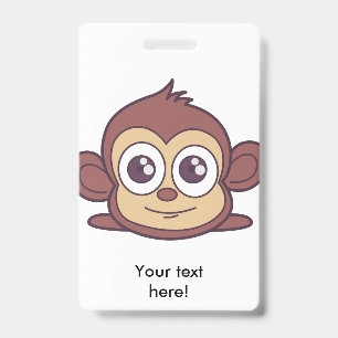 Crachá Clipart de macaco fofo