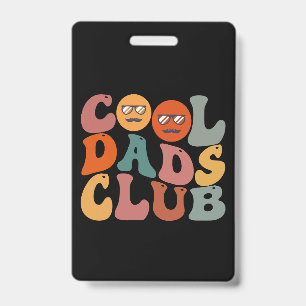 Crachá Clube dos Pais Legais Dia dos Pais Retro Groovy