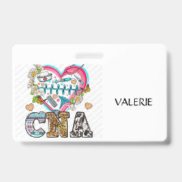 Crachá CNA Distintivo de Nome de Auxiliar de Enfermagem C