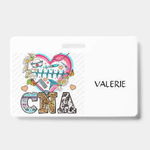 Crachá CNA Distintivo de Nome de Auxiliar de Enfermagem C