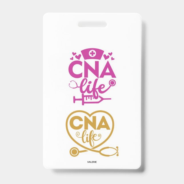 Crachá CNA Life Placa de Nome (Frente)