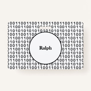 Crachá Código Binário Idioma do Computador com Nome