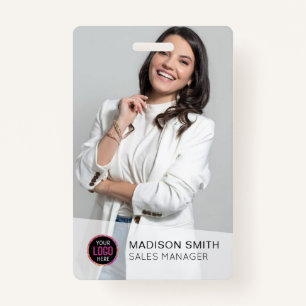 Crachá Código de Bar do logotipo da empresa personalizada