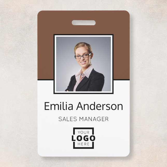 Crachá Código de barras básico do logotipo de empresa per (Criador carregado)