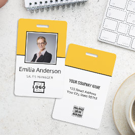 Crachá Código de barras básico do logotipo de empresa per