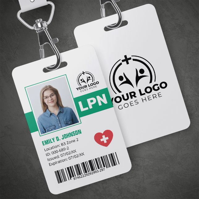 Crachá Código de barras de foto de LPN profissional (Criador carregado)