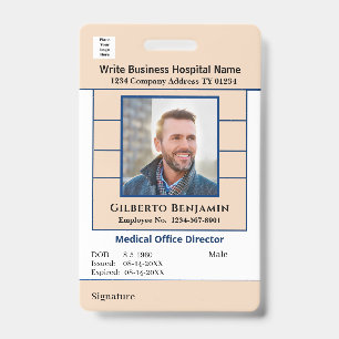Crachá Código de barras de identificação de ID personaliz