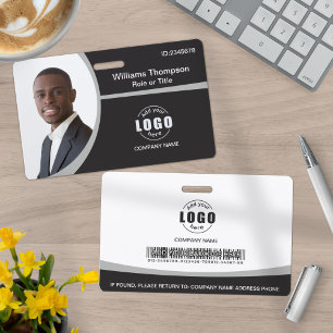 Crachá Código de barras do logotipo da foto personalizada