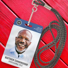 Crachá Código de barras do nome de foto do funcionário do