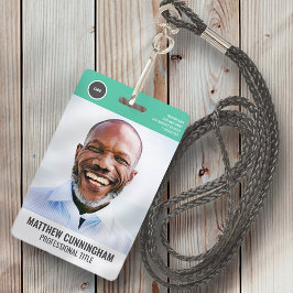 Crachá Código de barras do nome de foto do funcionário do