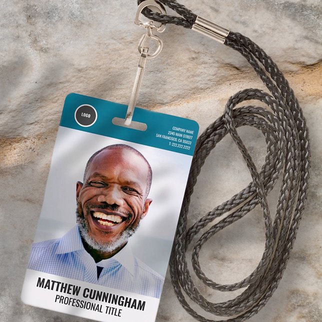 Crachá Código de barras do nome de foto do funcionário do (Criador carregado)