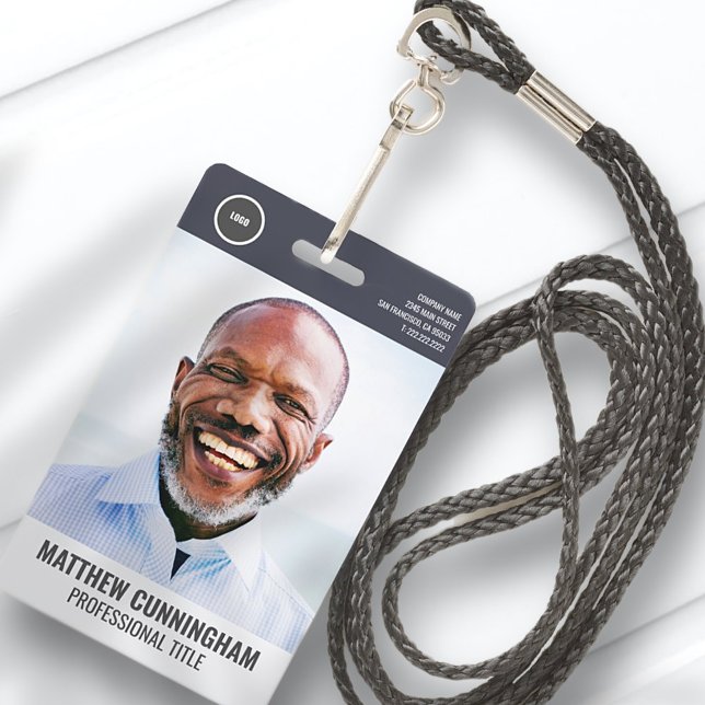 Crachá Código de barras do nome de foto do funcionário do (Criador carregado)