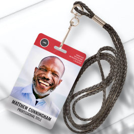 Crachá Código de barras do nome de foto do funcionário do