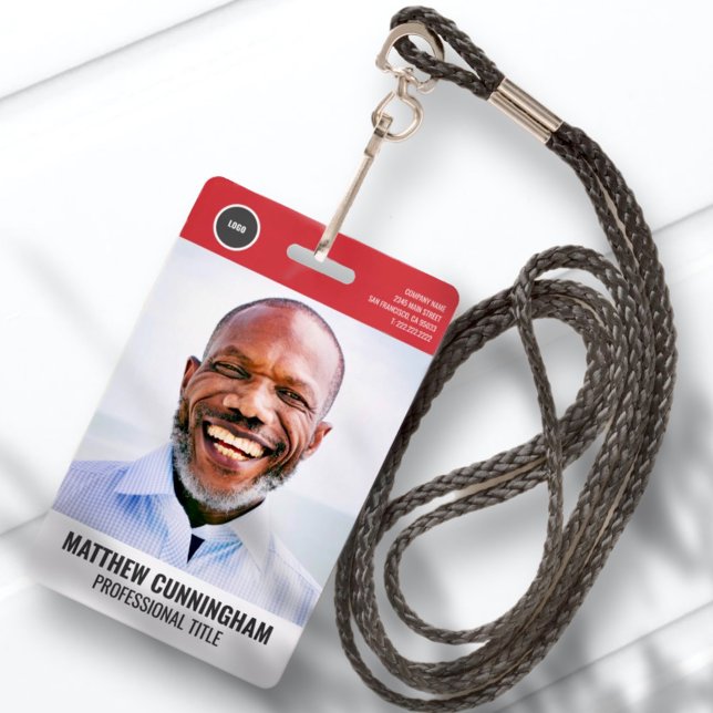 Crachá Código de barras do nome de foto do funcionário do (Criador carregado)