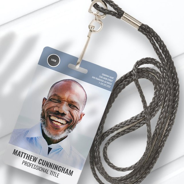 Crachá Código de barras do nome de foto do funcionário do (Criador carregado)